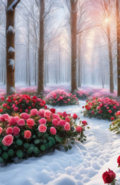 Snow roses